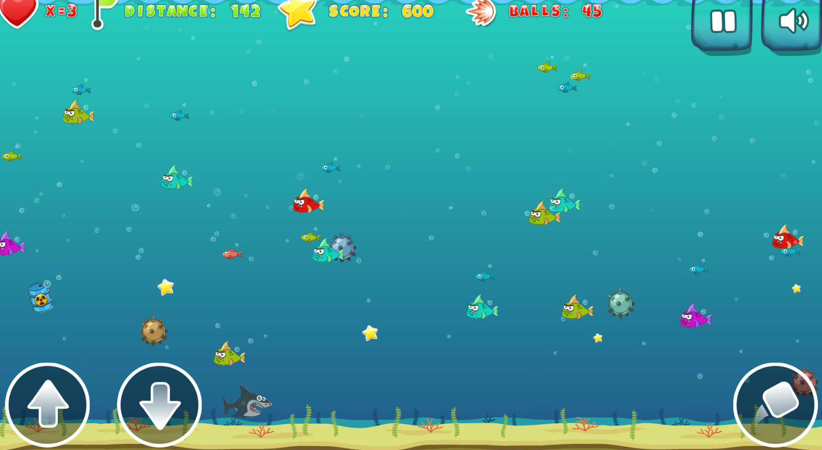 Crazy Shark Levels